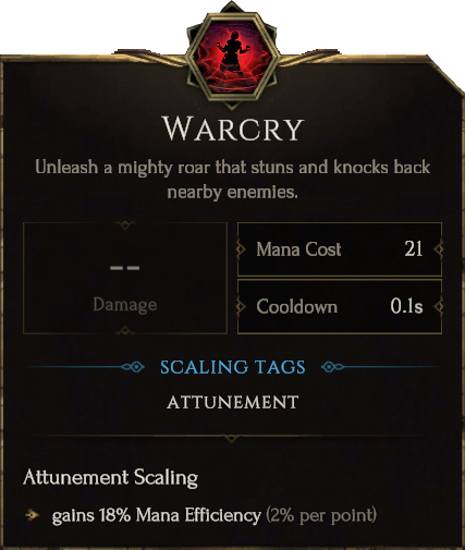 Warcry tooltip